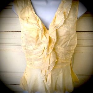 Ralph Lauren black label ruffle peasant blouse